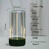 Auge Light Auge Light Mini 5.70 in. Green Modern Rechargeable and Dimmable Flexible filament LED Table Lamp AGDSLGR2202